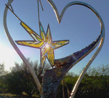 Krajnc heartsculpture with stained glass star