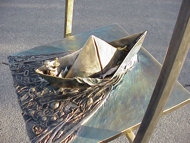 detail of  bronze sculpture
